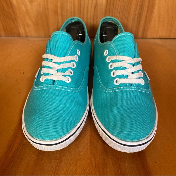 Womens 7.5 Vans Authentic Skate Shoe Low Teal SEF0506 - Picture 2 of 9